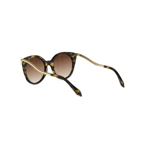 Óculos de Sol Bvlgari BV40082I_5352F Acetato Marrom Mesclado com lentes na cor Marrom Degradê