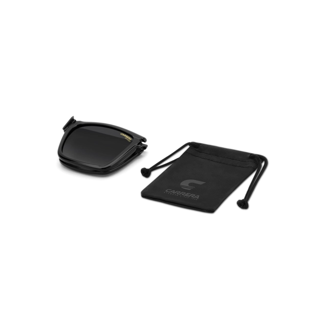 Óculos de Grau Carrera com Clip-On CA 387/C 086 5618 S Acetato Marrom Mesclado com lentes na cor Cinza Polarizado 5