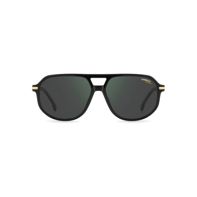Óculos de Sol CARRERA 375/S 807 59Q3 Acetato Preto com lentes na cor Cinza Espelhado 2