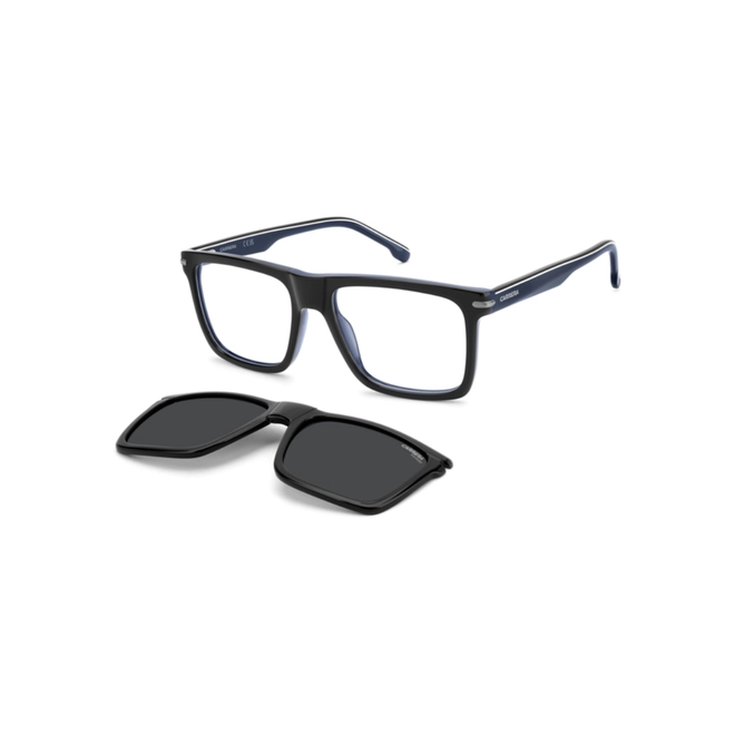 Óculos de Grau Carrera CA 387/C PJP 5618 Acetato Preto e Azul com Clip-On na cor Cinza 1