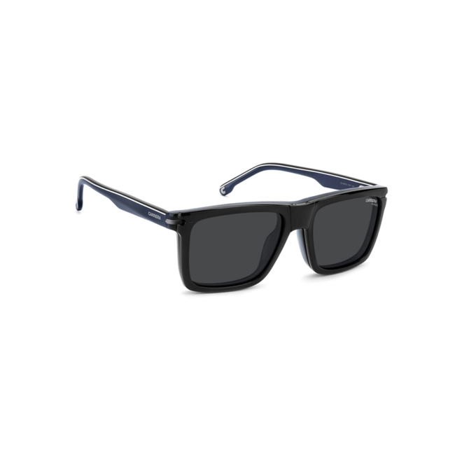 Óculos de Grau Carrera CA 387/C PJP 5618 Acetato Preto e Azul com Clip-On na cor Cinza 3
