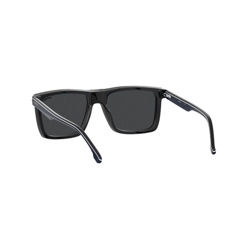 Óculos de Grau Carrera CA 387/C PJP 5618 Acetato Preto e Azul com Clip-On na cor Cinza