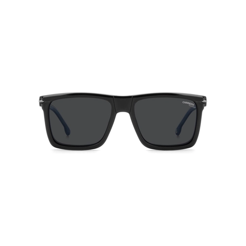 Óculos de Grau Carrera CA 387/C PJP 5618 Acetato Preto e Azul com Clip-On na cor Cinza