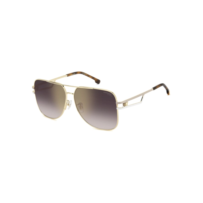 Óculos de Sol CARRERA 3100/S 24W 63YK Metal Dourado com lentes na cor Marrom Degradê Violeta Espelhado 1
