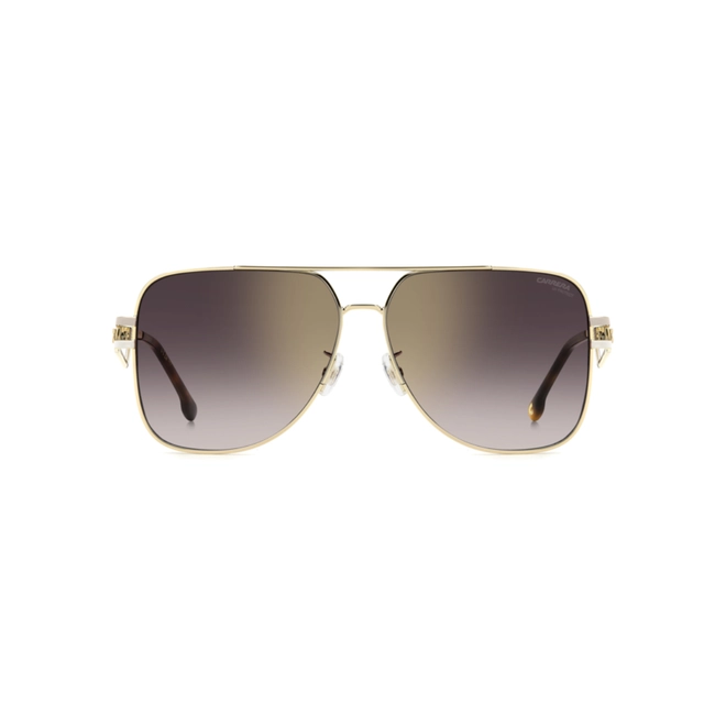Óculos de Sol CARRERA 3100/S 24W 63YK Metal Dourado com lentes na cor Marrom Degradê Violeta Espelhado 2