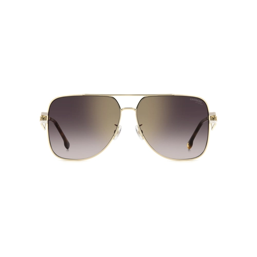 Óculos de Sol CARRERA 3100/S 24W 63YK Metal Dourado com lentes na cor Marrom Degradê Violeta Espelhado
