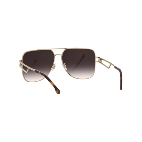 Óculos de Sol CARRERA 3100/S 24W 63YK Metal Dourado com lentes na cor Marrom Degradê Violeta Espelhado