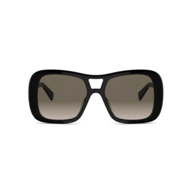 Óculos de Sol Celine Triomphe CL40331U_5501F Acetato Preto com lentes na cor Marrom Degradê 2