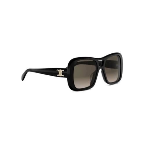 Óculos de Sol Celine Triomphe CL40331U_5501F Acetato Preto com lentes na cor Marrom Degradê