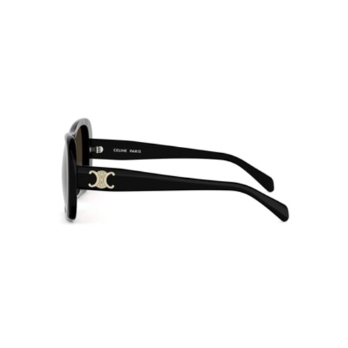 Óculos de Sol Celine Triomphe CL40331U_5501F Acetato Preto com lentes na cor Marrom Degradê