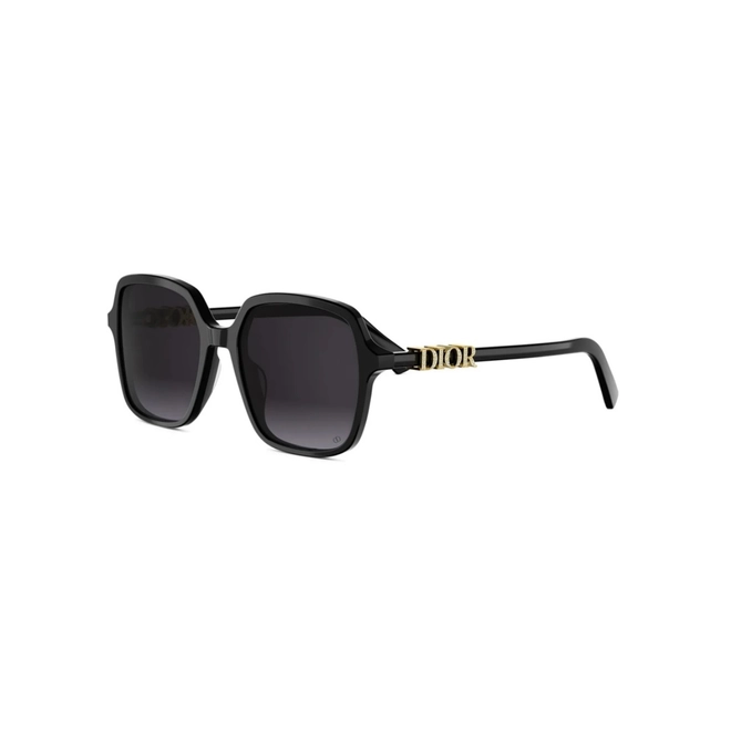 Óculos de Sol Christian Dior DiorTreasure S1I CD40232I_5401B Acetato Preto com lentes na cor Cinza Degradê 1