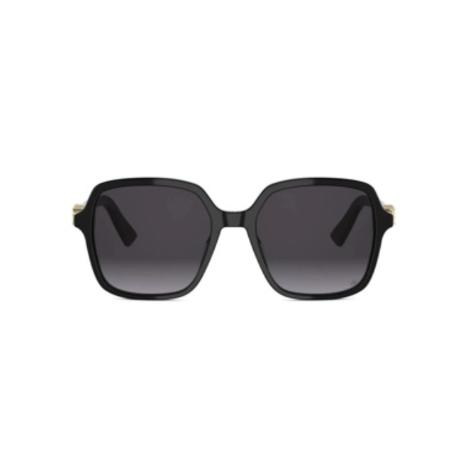 Óculos de Sol Christian Dior DiorTreasure S1I CD40232I_5401B Acetato Preto com lentes na cor Cinza Degradê 2