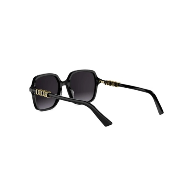 Óculos de Sol Christian Dior DiorTreasure S1I CD40232I_5401B Acetato Preto com lentes na cor Cinza Degradê 5
