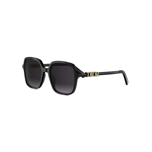 Óculos de Sol Christian Dior DiorTreasure S1I CD40232I_5401B Acetato Preto com lentes na cor Cinza Degradê