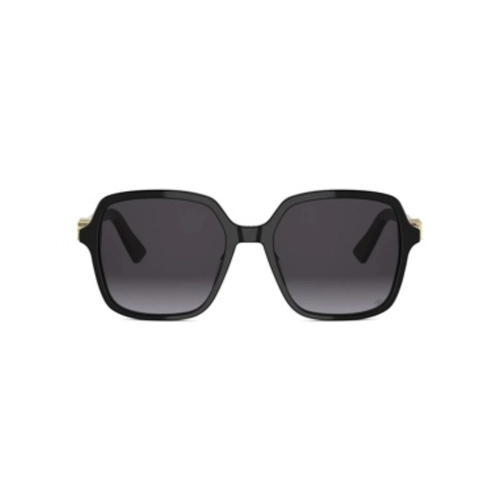 Óculos de Sol Christian Dior DiorTreasure S1I CD40232I_5401B Acetato Preto com lentes na cor Cinza Degradê