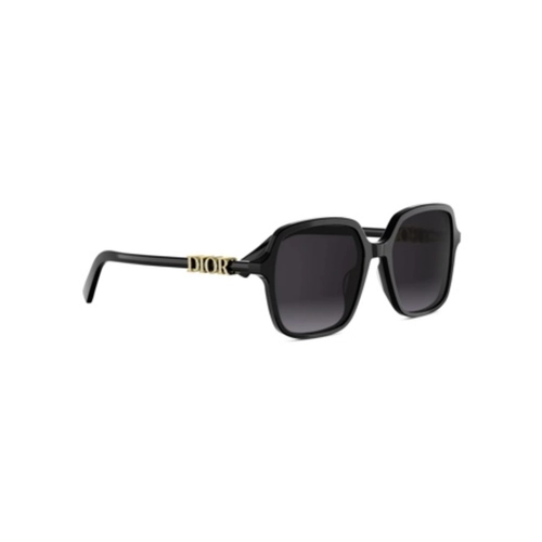 Óculos de Sol Christian Dior DiorTreasure S1I CD40232I_5401B Acetato Preto com lentes na cor Cinza Degradê