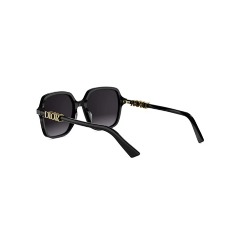 Óculos de Sol Christian Dior DiorTreasure S1I CD40232I_5401B Acetato Preto com lentes na cor Cinza Degradê