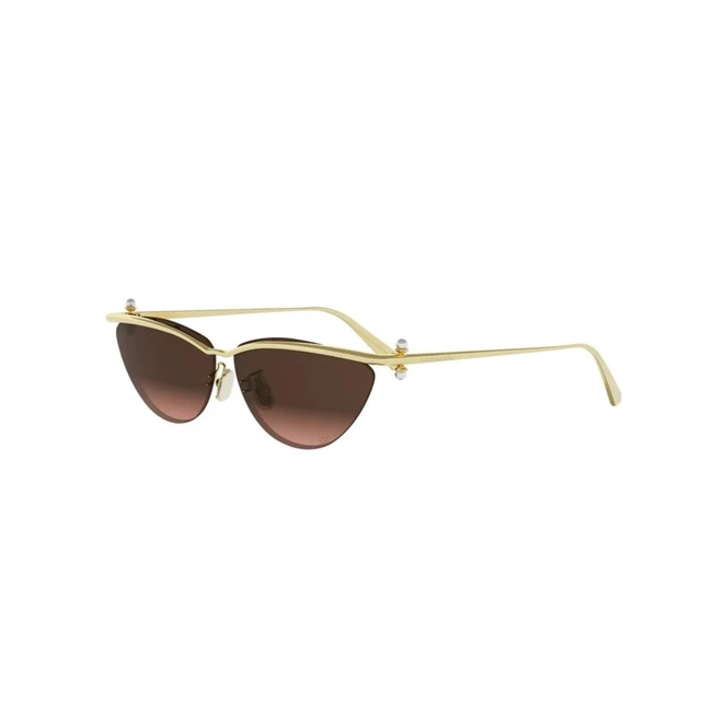 Óculos de Sol Christian Dior DiorTribales B2U CD40233U_6110A Metal Dourado com lentes na cor Cinza Escuro 1
