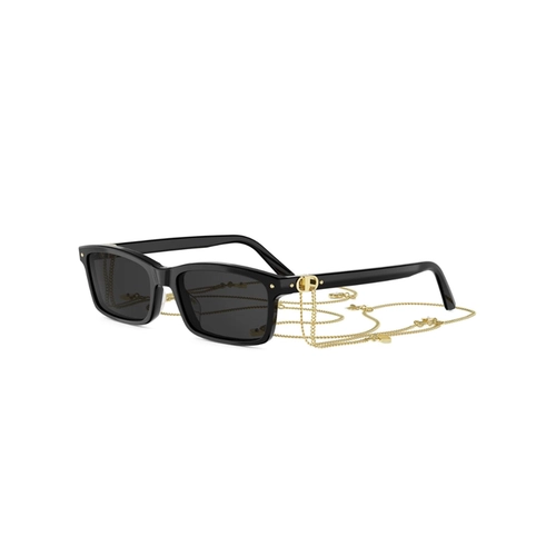 Óculos de Sol Christian Dior Petit CD S1I CD40235I-Y_5401A Acetato Preto com lentes na cor Cinza Escuro