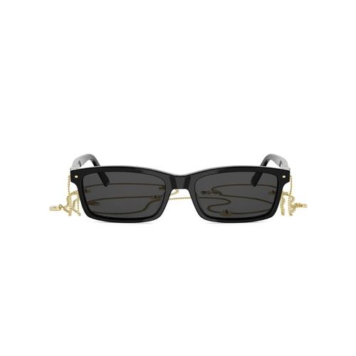 Óculos de Sol Christian Dior Petit CD S1I CD40235I-Y_5401A Acetato Preto com lentes na cor Cinza Escuro
