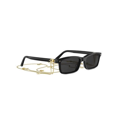 Óculos de Sol Christian Dior Petit CD S1I CD40235I-Y_5401A Acetato Preto com lentes na cor Cinza Escuro