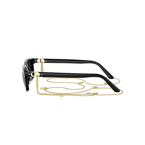 Óculos de Sol Christian Dior Petit CD S1I CD40235I-Y_5401A Acetato Preto com lentes na cor Cinza Escuro