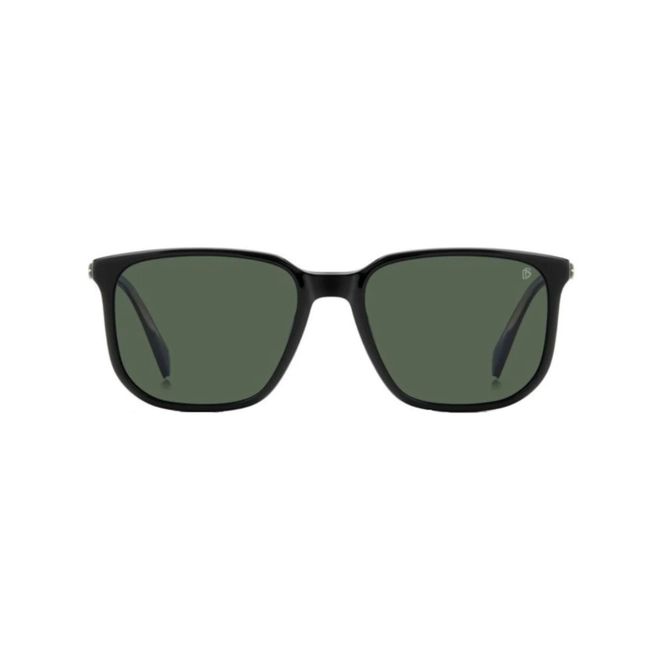 Óculos de Grau David Beckham DB 1210/C 807 5518 Acetato Preto com Clip-On na cor Verde Polarizado 2