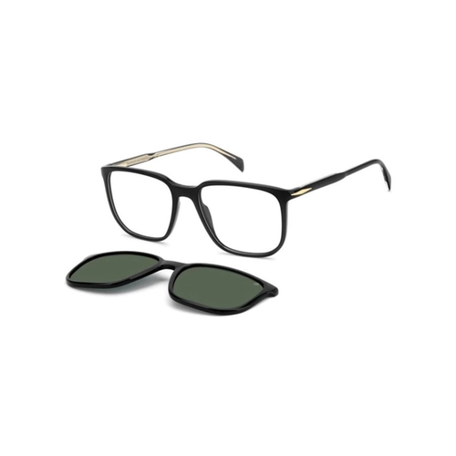 Óculos de Grau David Beckham DB 1210/C 807 5518 Acetato Preto com Clip-On na cor Verde Polarizado