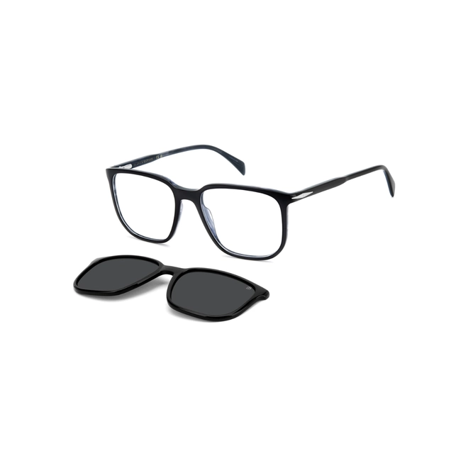 Óculos de Grau David Beckham DB 1210/C 88M 5518 Acetato Preto com lentes na cor Cinza 1