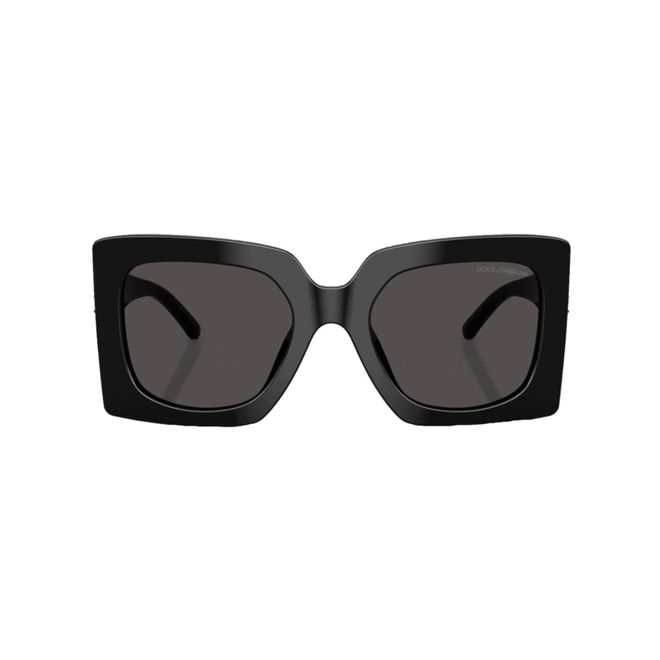 Óculos de Sol Dolce & Gabbana 0DG4525B 501/8754 Acetato Preto com lentes na cor Cinza Escuro 2