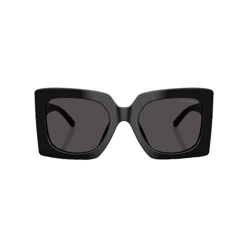 Óculos de Sol Dolce & Gabbana 0DG4525B 501/8754 Acetato Preto com lentes na cor Cinza Escuro