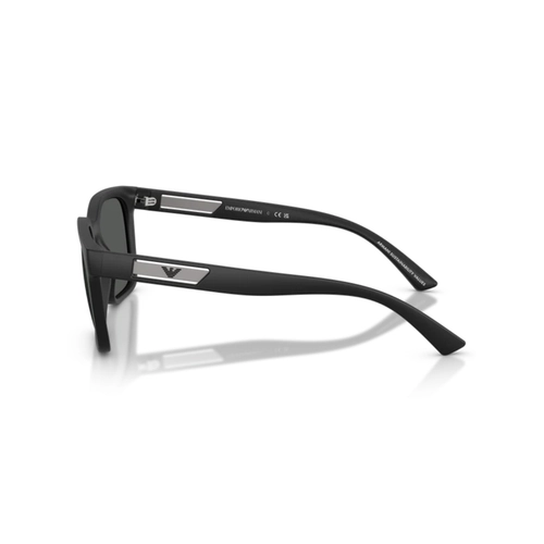Óculos de Sol Emporio Armani 0EA4269 50098754 Acetato Preto Fosco com lentes na cor Cinza Escuro