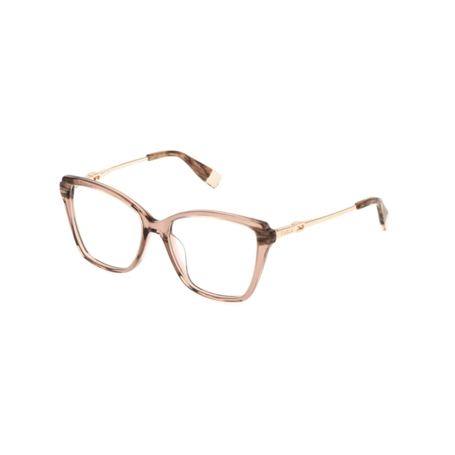 Óculos de Grau Furla VFU830 540805 Acetato Marrom Transparente 1