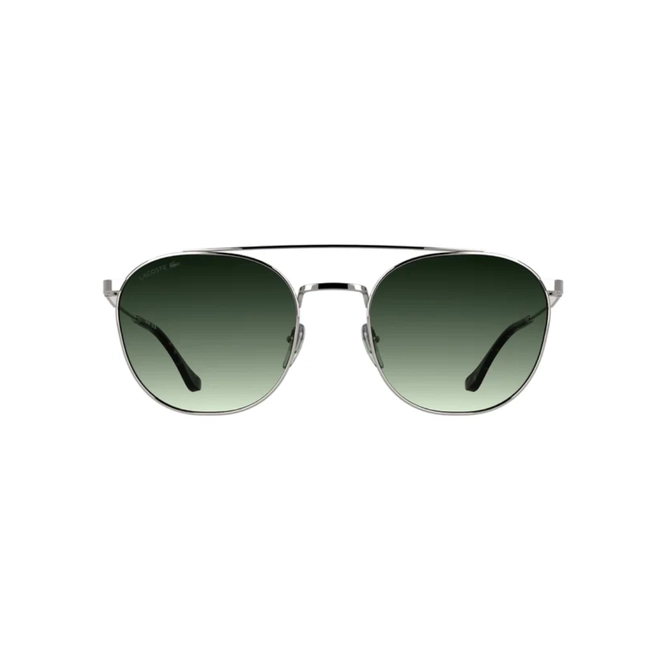 Óculos de Sol Lacoste L281S 033 55 Metal Cinza com lentes na cor Verde Degradê 2