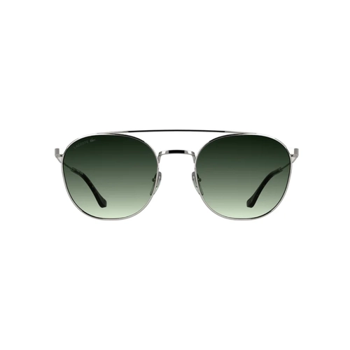 Óculos de Sol Lacoste L281S 033 55 Metal Cinza com lentes na cor Verde Degradê