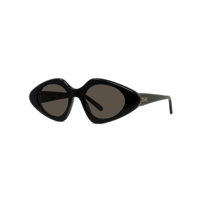 Óculos de Sol Loewe LW40185I_5001E Acetato Preto com lentes na cor Cinza 1