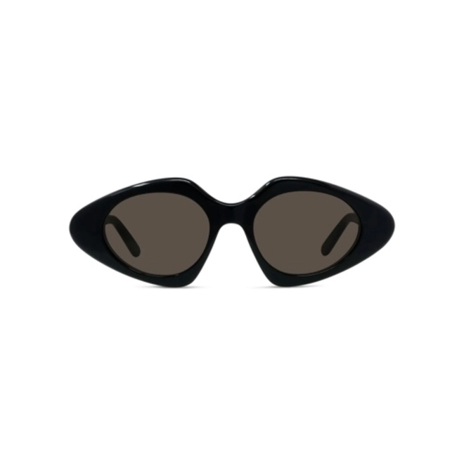 Óculos de Sol Loewe LW40185I_5001E Acetato Preto com lentes na cor Cinza 2