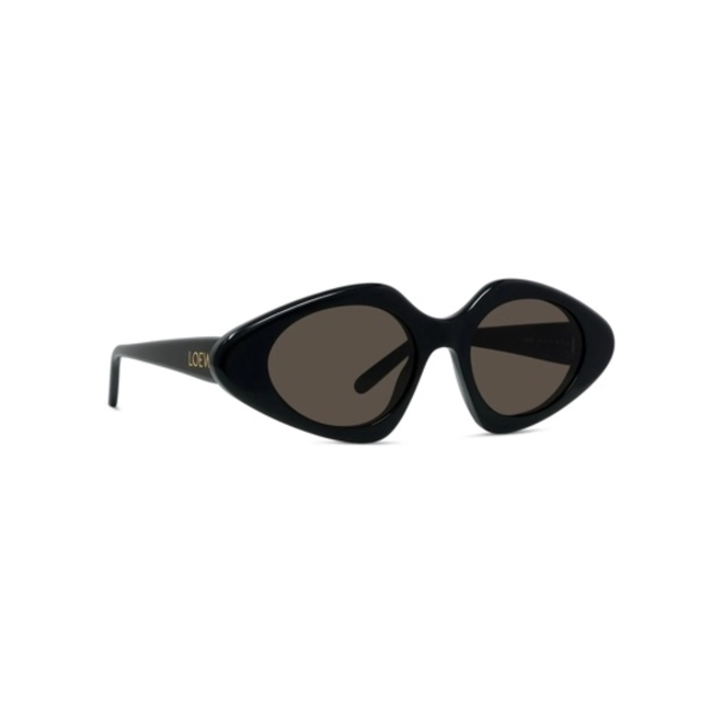 Óculos de Sol Loewe LW40185I_5001E Acetato Preto com lentes na cor Cinza 3