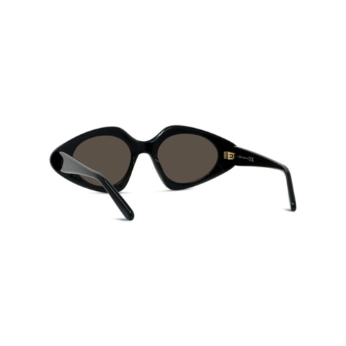 Óculos de Sol Loewe LW40185I_5001E Acetato Preto com lentes na cor Cinza