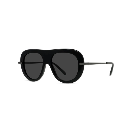 Óculos de Sol Loewe LW40186I_5201A Acetato Preto com lentes na cor Cinza