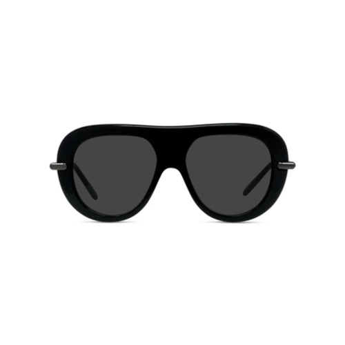 Óculos de Sol Loewe LW40186I_5201A Acetato Preto com lentes na cor Cinza