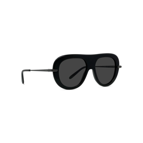 Óculos de Sol Loewe LW40186I_5201A Acetato Preto com lentes na cor Cinza
