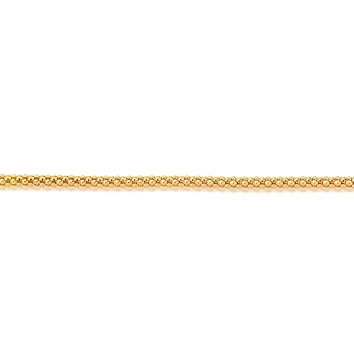 Corrente malha Popcorn ouro 18k fecho mosquetão 50CM
