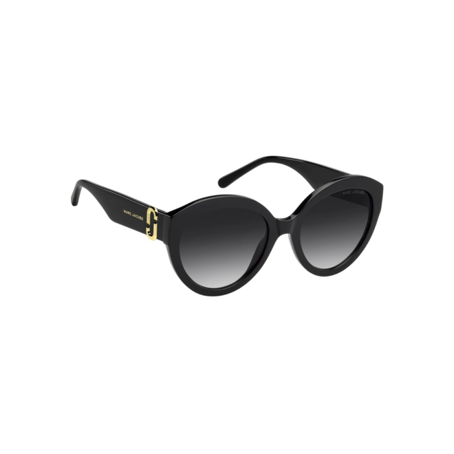 Óculos de Sol Marc Jacobs MARC 882/S 807 569O Acetato Preto com lentes na cor Cinza Degradê 3