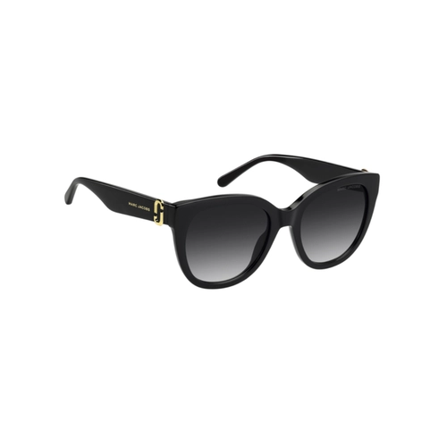 Óculos de Sol Marc Jacobs MARC 885/S 807 549O Acetato Preto com lentes na cor Cinza Degradê