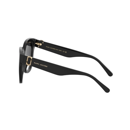 Óculos de Sol Marc Jacobs MARC 885/S 807 549O Acetato Preto com lentes na cor Cinza Degradê