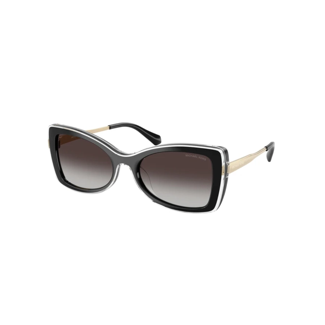 Óculos de Sol Michael Kors 0MK2272U 30058G53 Acetato Preto Polido com lentes na cor Cinza Degradê 1