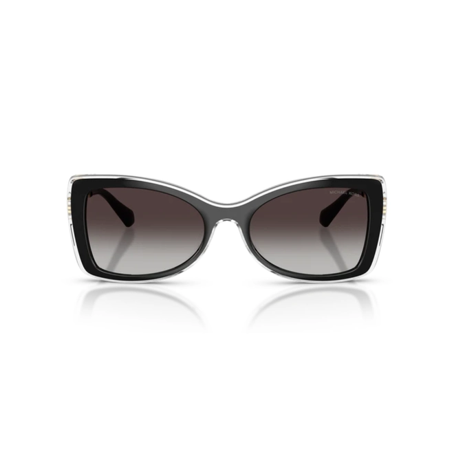 Óculos de Sol Michael Kors 0MK2272U 30058G53 Acetato Preto Polido com lentes na cor Cinza Degradê 2