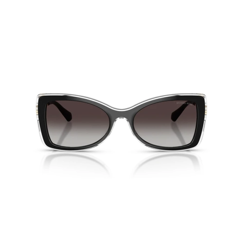 Óculos de Sol Michael Kors 0MK2272U 30058G53 Acetato Preto Polido com lentes na cor Cinza Degradê