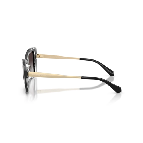 Óculos de Sol Michael Kors 0MK2272U 30058G53 Acetato Preto Polido com lentes na cor Cinza Degradê